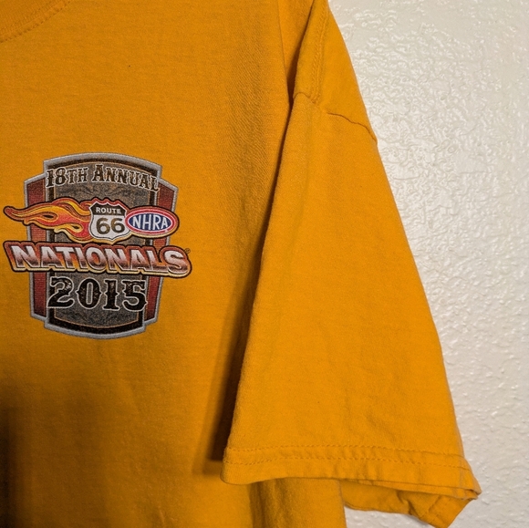 Gildan Orange Short Sleeve Tee Route 66 Graphic Pre-owned Size XXL - Picture 6 of 8